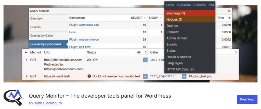 Query Monitor by John Blackbourn